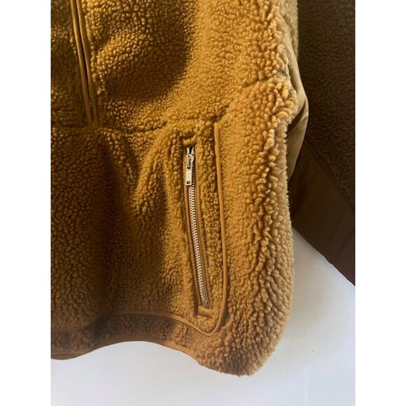 Brown Faux Shearling Pullover - MADEWELL - S - Picture 8 of 9